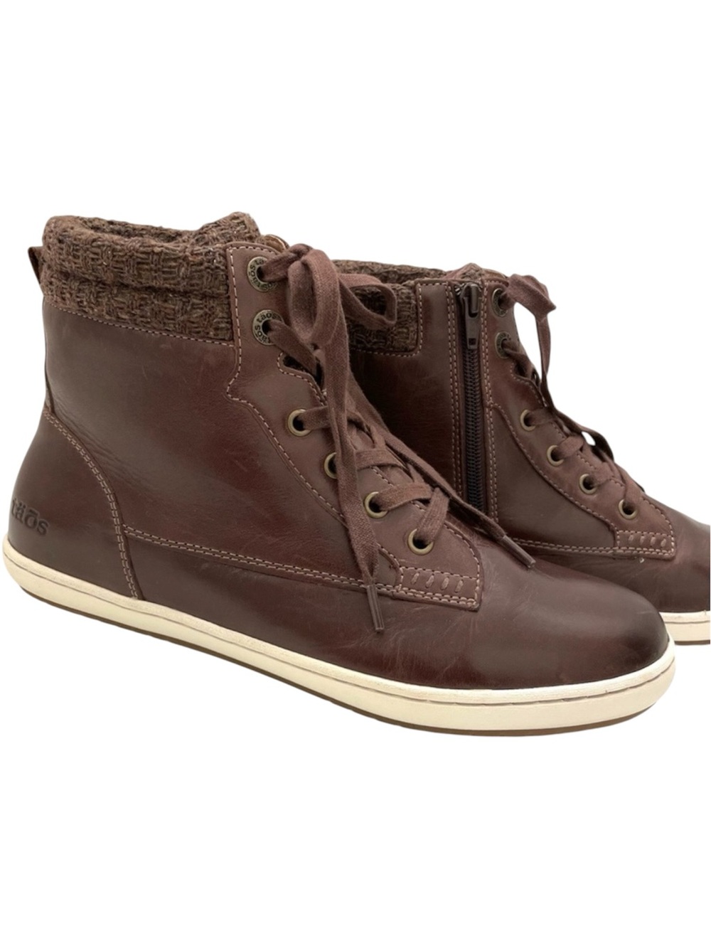 Taos Respect Casual Mid Top Ankle Bootie Womens Sz 10 Chocolate Brown Leather